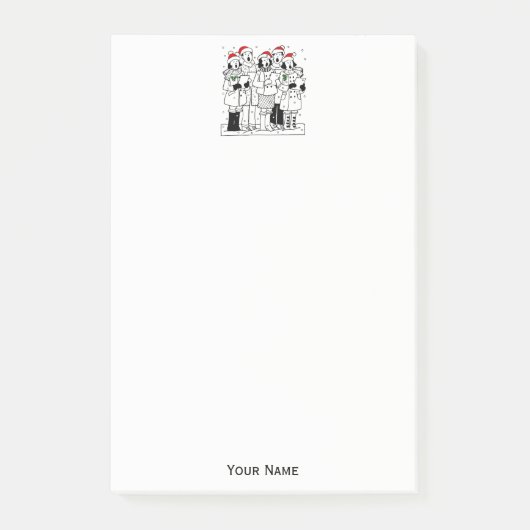 Weihnachtslieder mit Snow Xmas Post-it Klebezettel (Vorderseite)