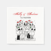 Weihnachtslieder mit Snow Xmas Serviette (Vorderseite)