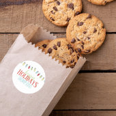 Weihnachtslieder Niedliche Whimsikfarben Runder Aufkleber