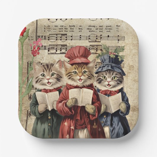 Weihnachtslieder Pappteller (Vorderseite)