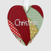 Weihnachtslieder Patchwork Patterns Herz Ornament (Vorderseite)