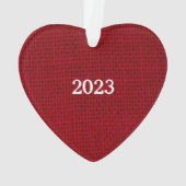 Weihnachtslieder Patchwork Patterns Herz Ornament (Rückseite)