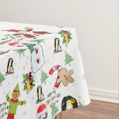 Weihnachtslieder, Pinguin, Snowman, Elf Tischdecke (Beispiel)