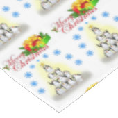 Weihnachtslieder, Pinguin Tischdecke (Schrägansicht)