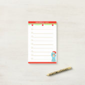 Weihnachtslieder Post-it Klebezettel (Auf Schreibtisch)