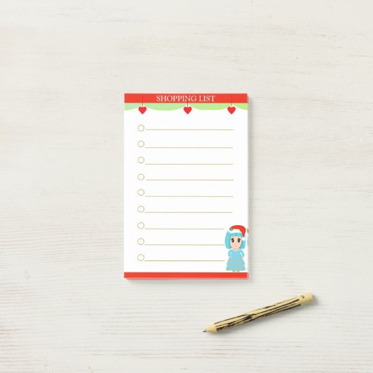 Weihnachtslieder Post-it Klebezettel (Auf Schreibtisch)