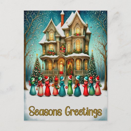 Weihnachtslieder Postkarte (Vorderseite)