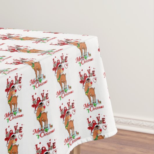 Weihnachtslieder, Rentier Tischdecke (Beispiel)