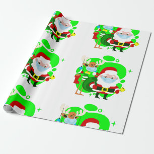 Weihnachtslieder Rentiere Geschenkpapier