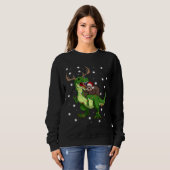 Weihnachtslieder Riding Trex Sweatshirt (Vorne ganz)