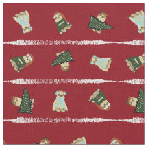 Weihnachtslieder Rote Holiday Fabric von der Garde