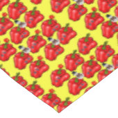 Weihnachtslieder, Rote Paprikaschoten Schneemann Tischdecke (Schrägansicht)