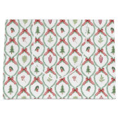 Weihnachtslieder Rotkehlchen-Ornamente und Blattwe Große Geschenktüte (Vorderseite)