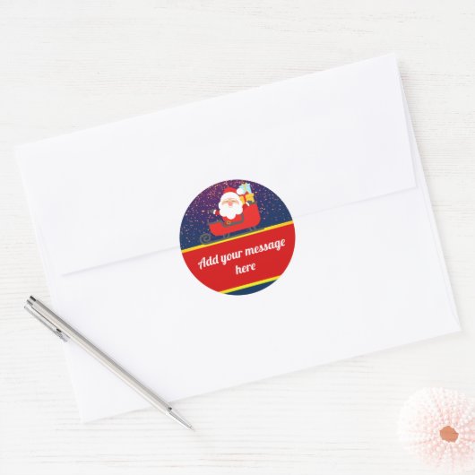 Weihnachtslieder Runder Aufkleber (Umschlag)