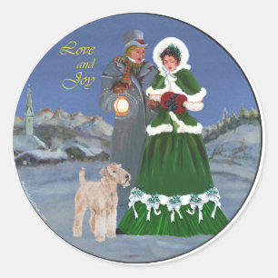 Weihnachtslieder Runder Aufkleber