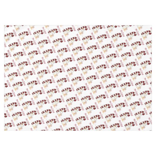 Weihnachtslieder, Schneemann, Kaffeekanne Tischdecke (Vorderseite (Horizontal))