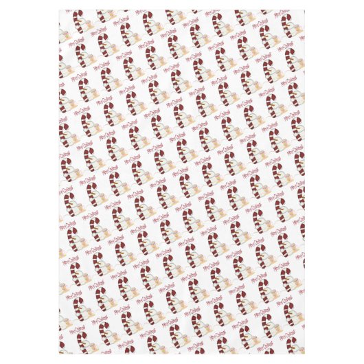 Weihnachtslieder, Schneemann, Kaffeekanne Tischdecke (Vorderseite)