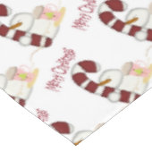 Weihnachtslieder, Schneemann, Kaffeekanne Tischdecke (Schrägansicht)