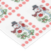 Weihnachtslieder, Schneemann Tischdecke (Schrägansicht)