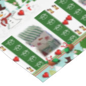 Weihnachtslieder, Schneemann Tischdecke (Schrägansicht)