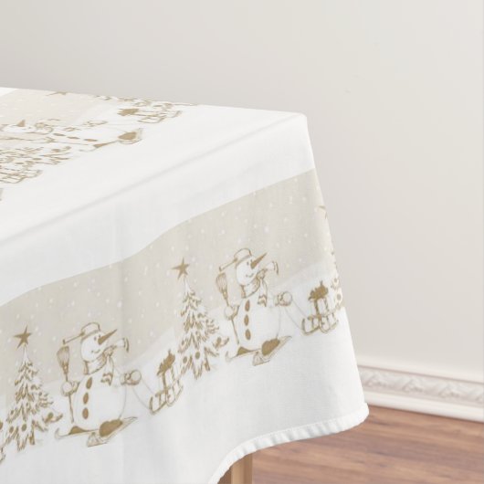 Weihnachtslieder, Schneemann Tischdecke (Beispiel)