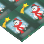 Weihnachtslieder, Schneemann Tischdecke (Schrägansicht)