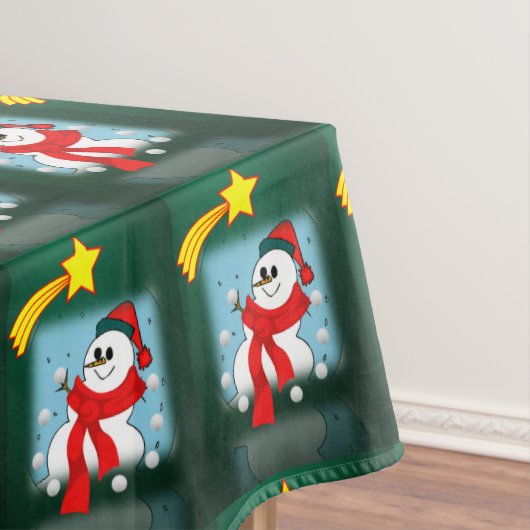 Weihnachtslieder, Schneemann Tischdecke (Beispiel)