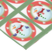 Weihnachtslieder, Schneemann Tischdecke (Schrägansicht)