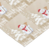 Weihnachtslieder, Schneemann Tischdecke (Schrägansicht)
