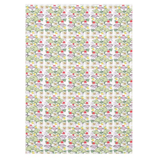 Weihnachtslieder, Shark Snowman Tischdecke (Vorderseite)