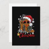 Weihnachtslieder Shirt Black African Girl Ameri Einladung (Vorne/Hinten)