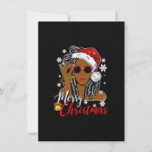 Weihnachtslieder Shirt Black African Girl Ameri Einladung (Vorderseite)