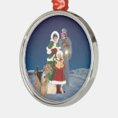 Weihnachtslieder Silbernes Ornament (Links)