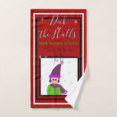 Weihnachtslieder Snowflakes Badhandtuch Set (Handtuch)