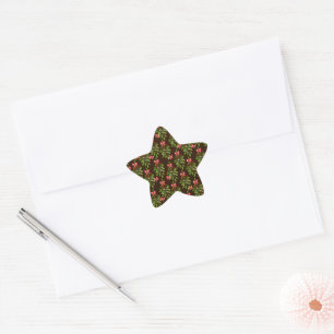 Weihnachtslieder - Starsticker Stern-Aufkleber