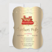 Weihnachtslieder, String Lights Gold Company Einladung (Vorderseite)