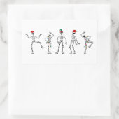 Weihnachtslieder tanzen rechteckiger aufkleber (Tasche)