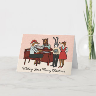 Weihnachtslieder um die Piano-Karte herum Feiertagskarte