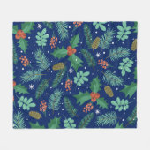 Weihnachtslieder und Kiefernfüße Fleece blan (Vorderseite (Horizontal))