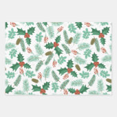 Weihnachtslieder und Kiefernhäute Geschenkpapier Set (Vorderseite 2)