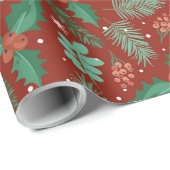 Weihnachtslieder und Pinecones nahtlos Muster Geschenkpapier (Rolleneckpunkt)