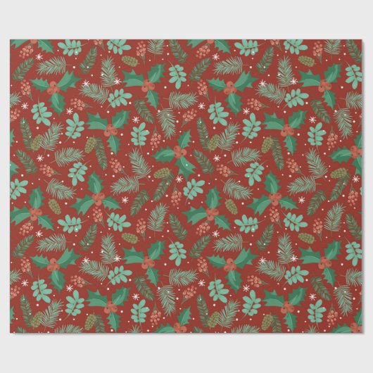 Weihnachtslieder und Pinecones nahtlos Muster Geschenkpapier (Flach)