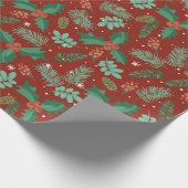 Weihnachtslieder und Pinecones nahtlos Muster Geschenkpapier (Ecke)