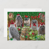 Weihnachtslieder und Raccoon Feiertagspostkarte (Vorne/Hinten)