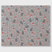 Weihnachtslieder und Vögel Geschenkpapier (Flach)