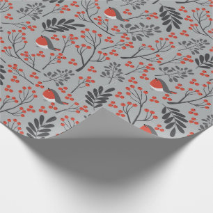 Weihnachtslieder und Vögel Geschenkpapier