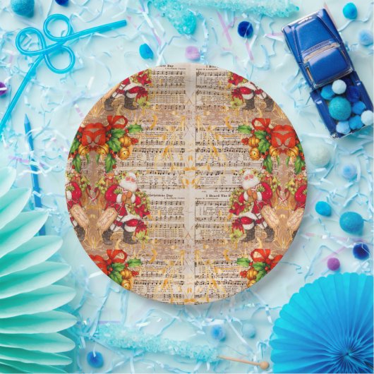 Weihnachtslieder und Weihnachten Pappteller (Party)