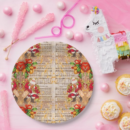 Weihnachtslieder und Weihnachten Pappteller (Party)