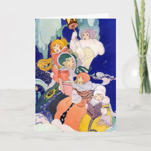 Weihnachtslieder Vintage Feiertagskarte