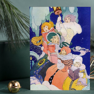 Weihnachtslieder Vintage Feiertagskarte